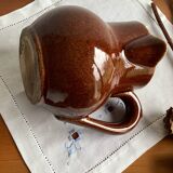 Enamelled stoneware pitcher
