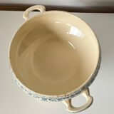 Antique soup tureen, Terre de Fer – blue decoration – Caiffa planters "Garland" 19th century