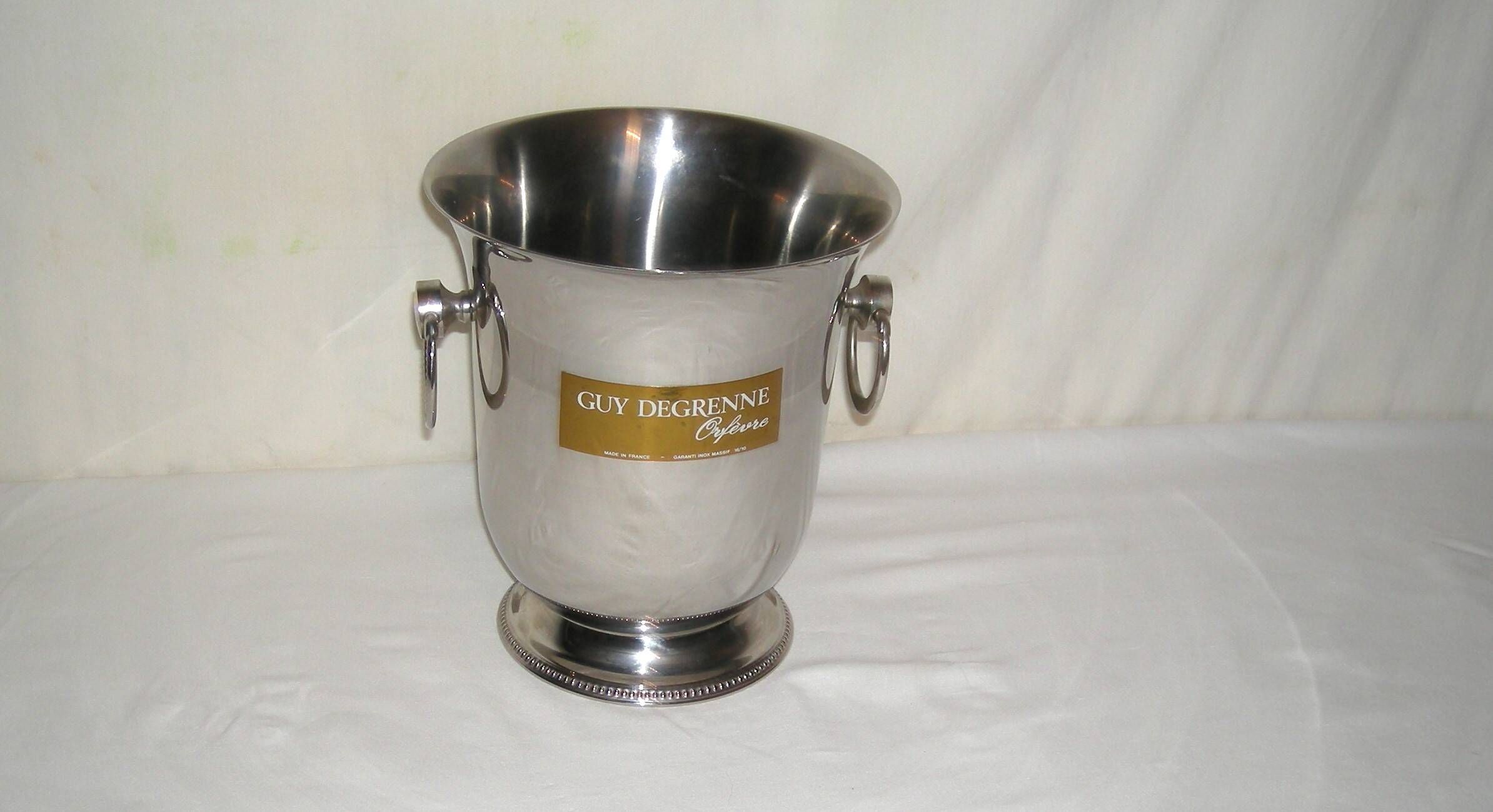Champagne bucket Guy Degrenne; stainless steel