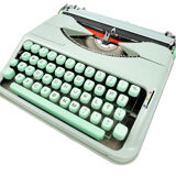 Hermes Baby green lime typewriter revised new ribbon
