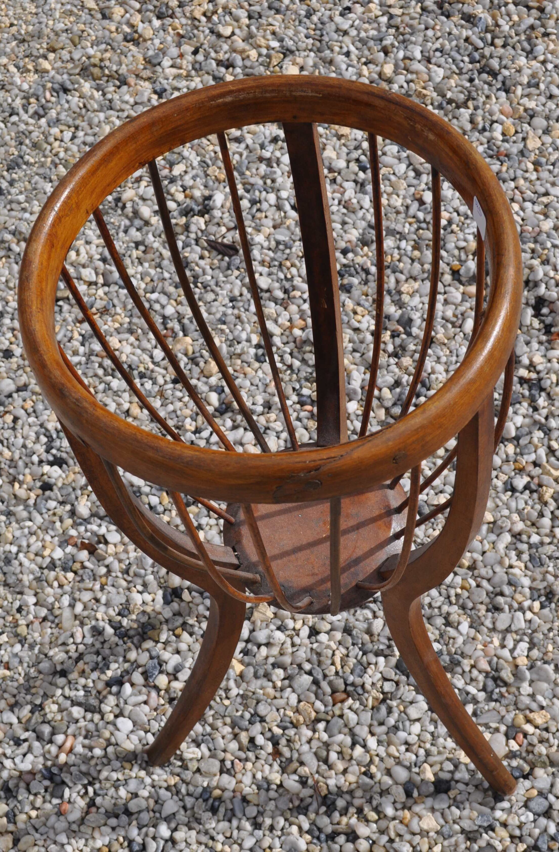 Worker turned old wood