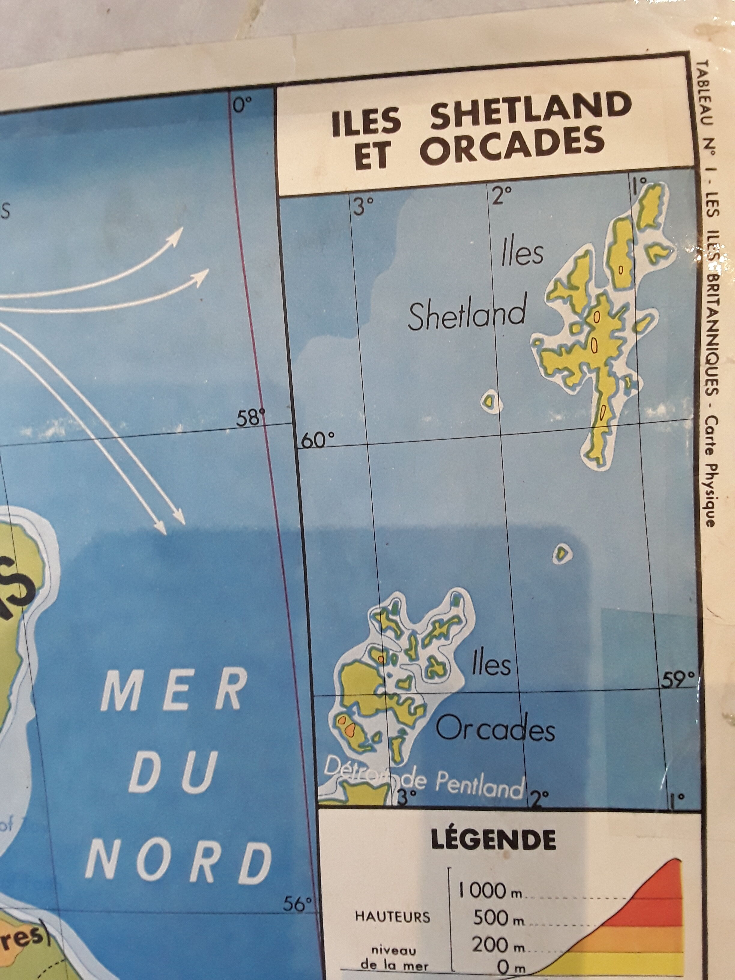 Anciennes cartes scolaires de géographie édition mdi