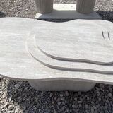 Natural travertine coffee table