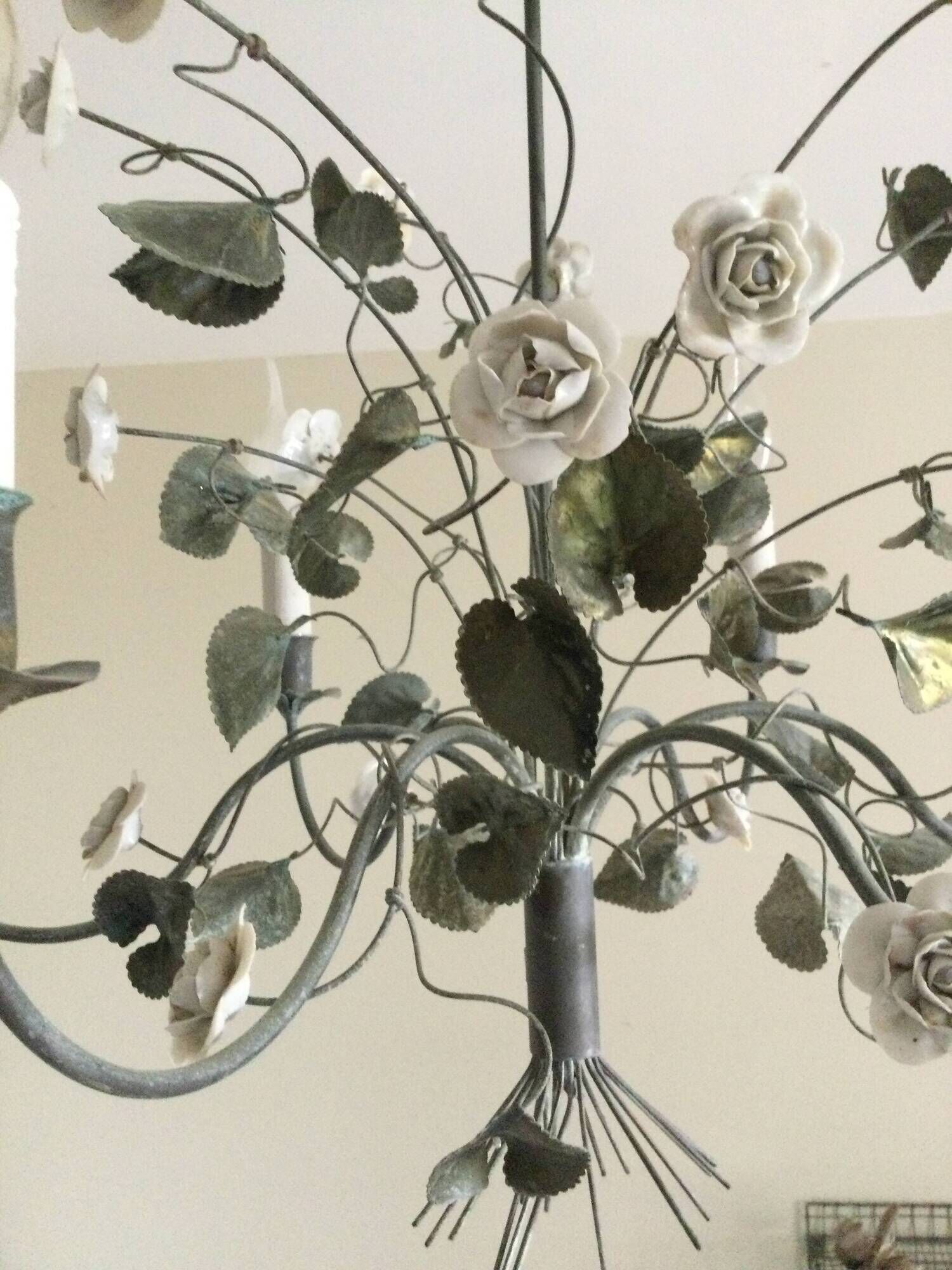 Antique metal chandelier