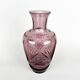 Vase en verre taillé à la main de Bohême, années 1970