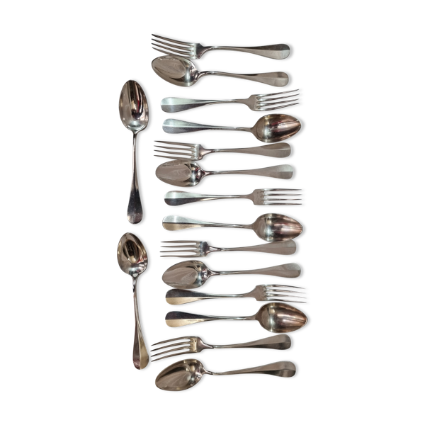 Lot de 16 fourchettes et cuillères à soupe Ercuis