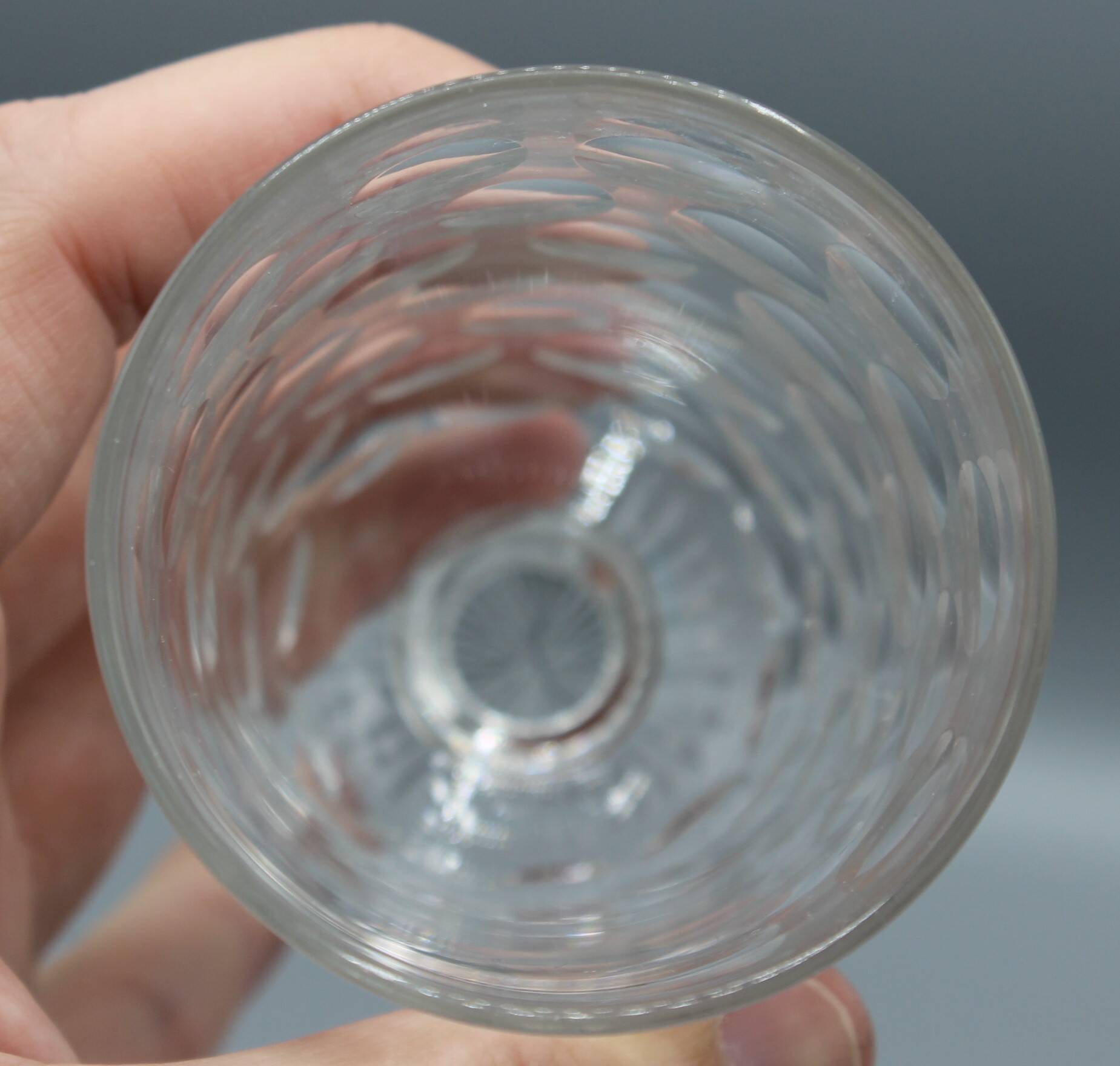 Old baccarat crystal glass with absinthe bistrot pastille decoration