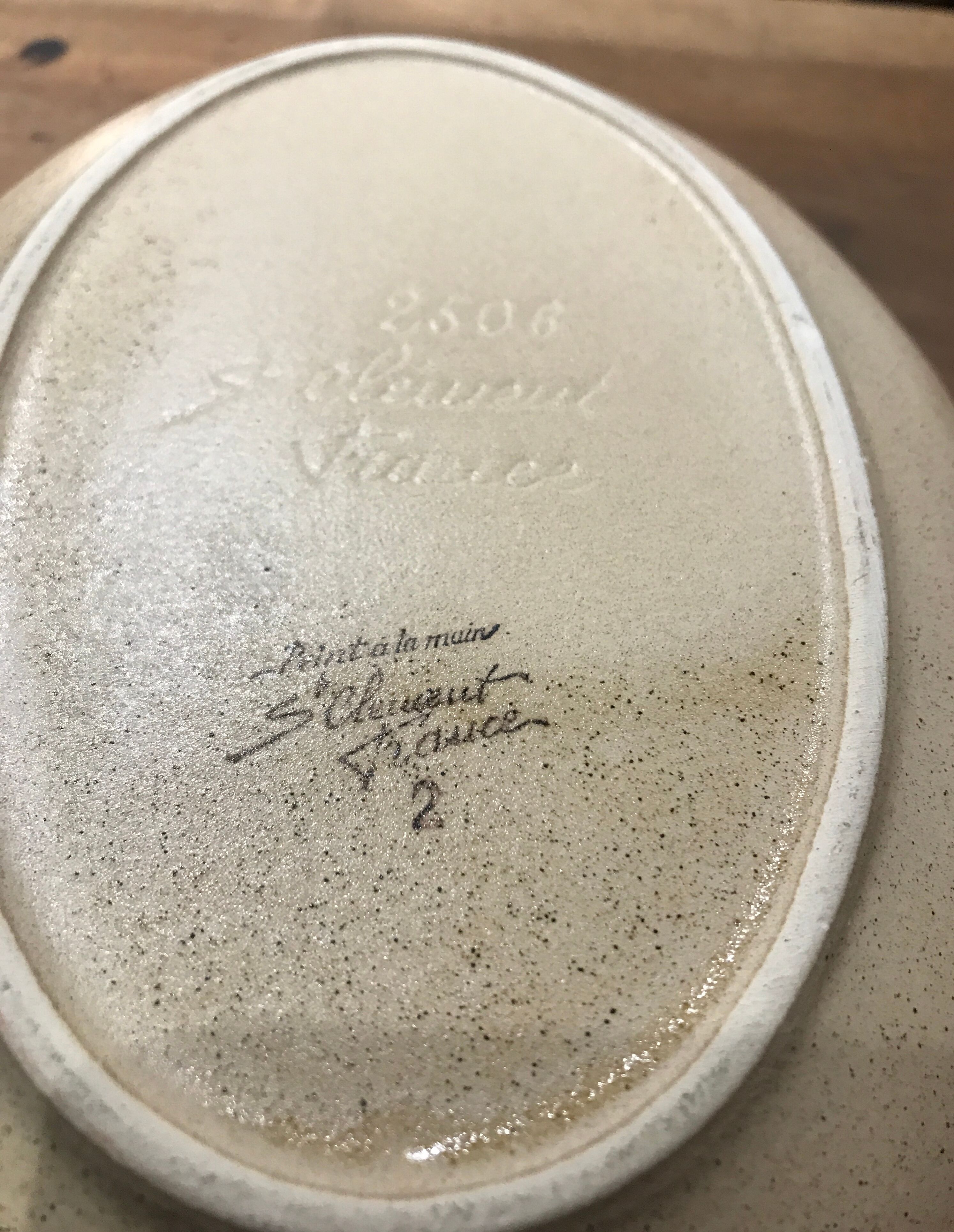 St Clément ravier and ceramic cup set