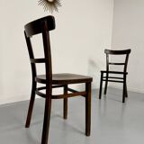 Lot de 4 chaises de bistrot thonet années 50 vintage bois