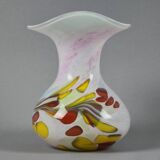 Vase vintage willingen des années 1990, en verre d'art soufflé à la bouche et fait main.
