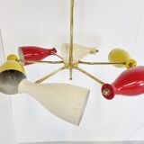 Mid century coloured chandelier, 1950s