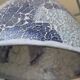 Blue/white glazed ceramic suspension