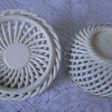 round white ceramic box braided openwork flowers slurry