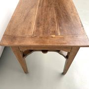 Farm table, old solid oak dough trough, France, around 1920.