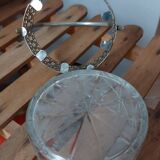 Former servant or sugar bowl, glass and silver