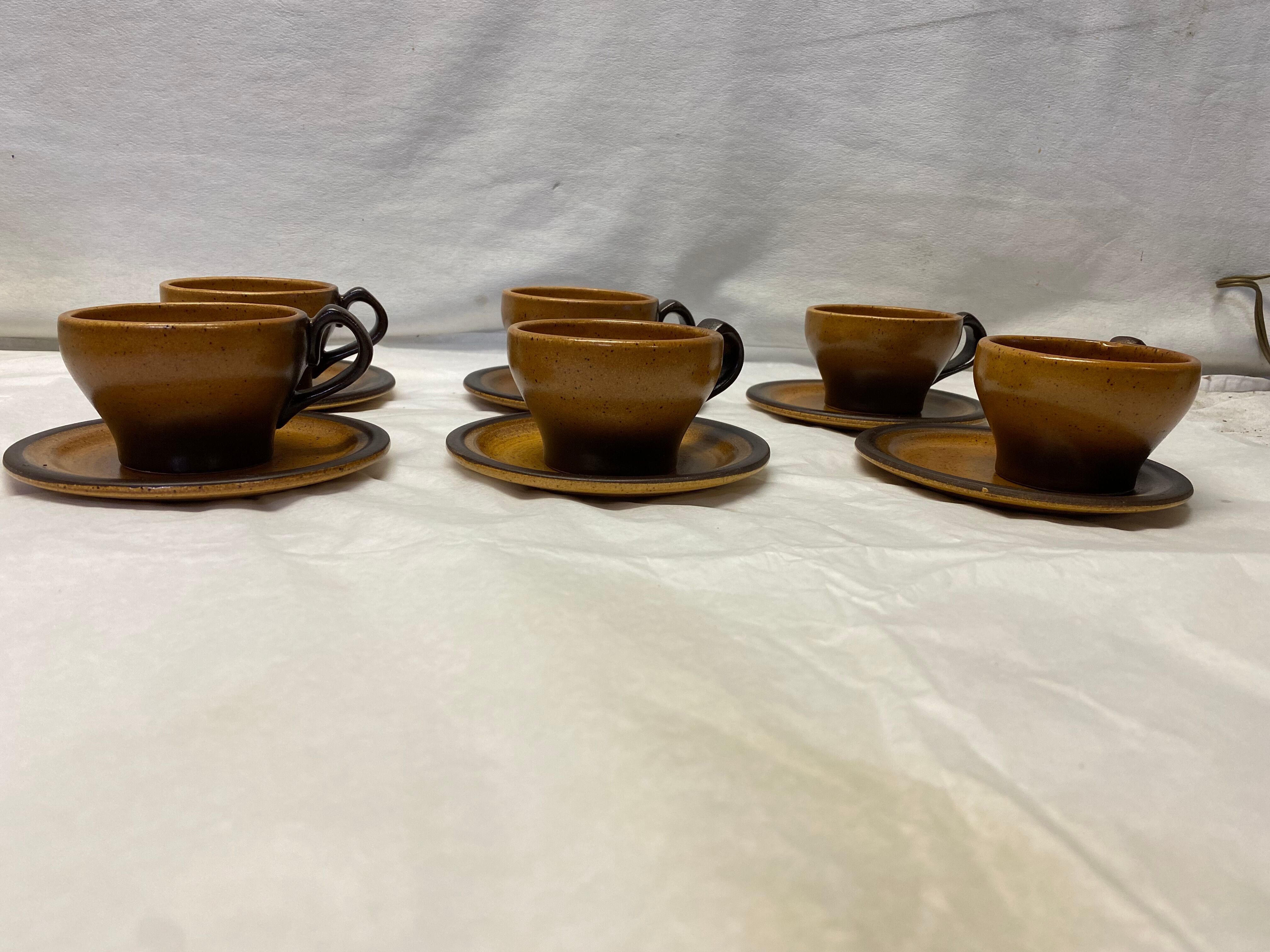 Set of 6 saint Amand sandstone cups