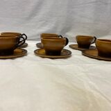 Ensemble de 6 tasses en grès Saint Amand