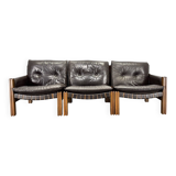 1980s Modular Leather Sofa by TON, Czechoslovakia