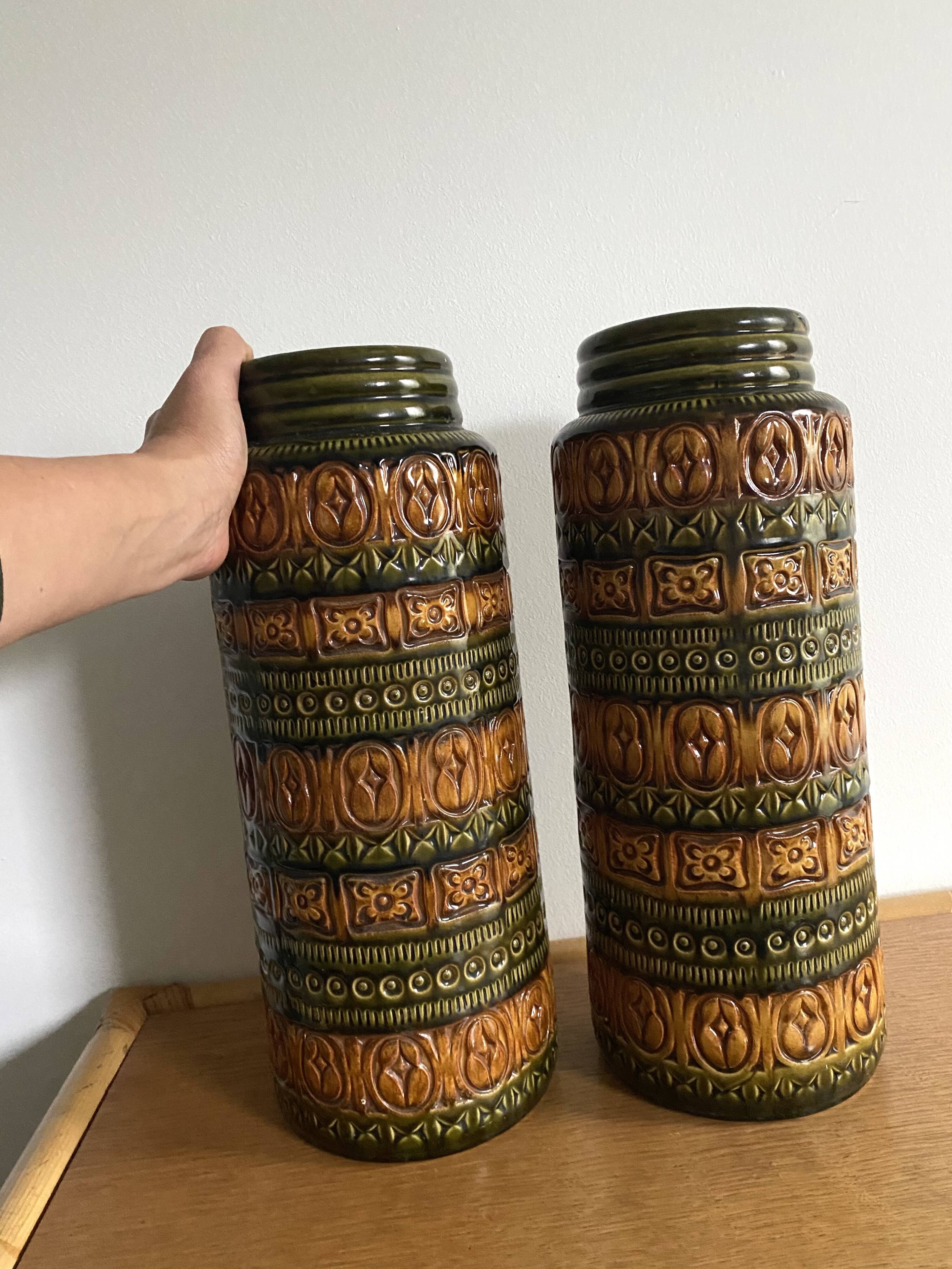 Pair of West Germany vases 40 cm, 1970s