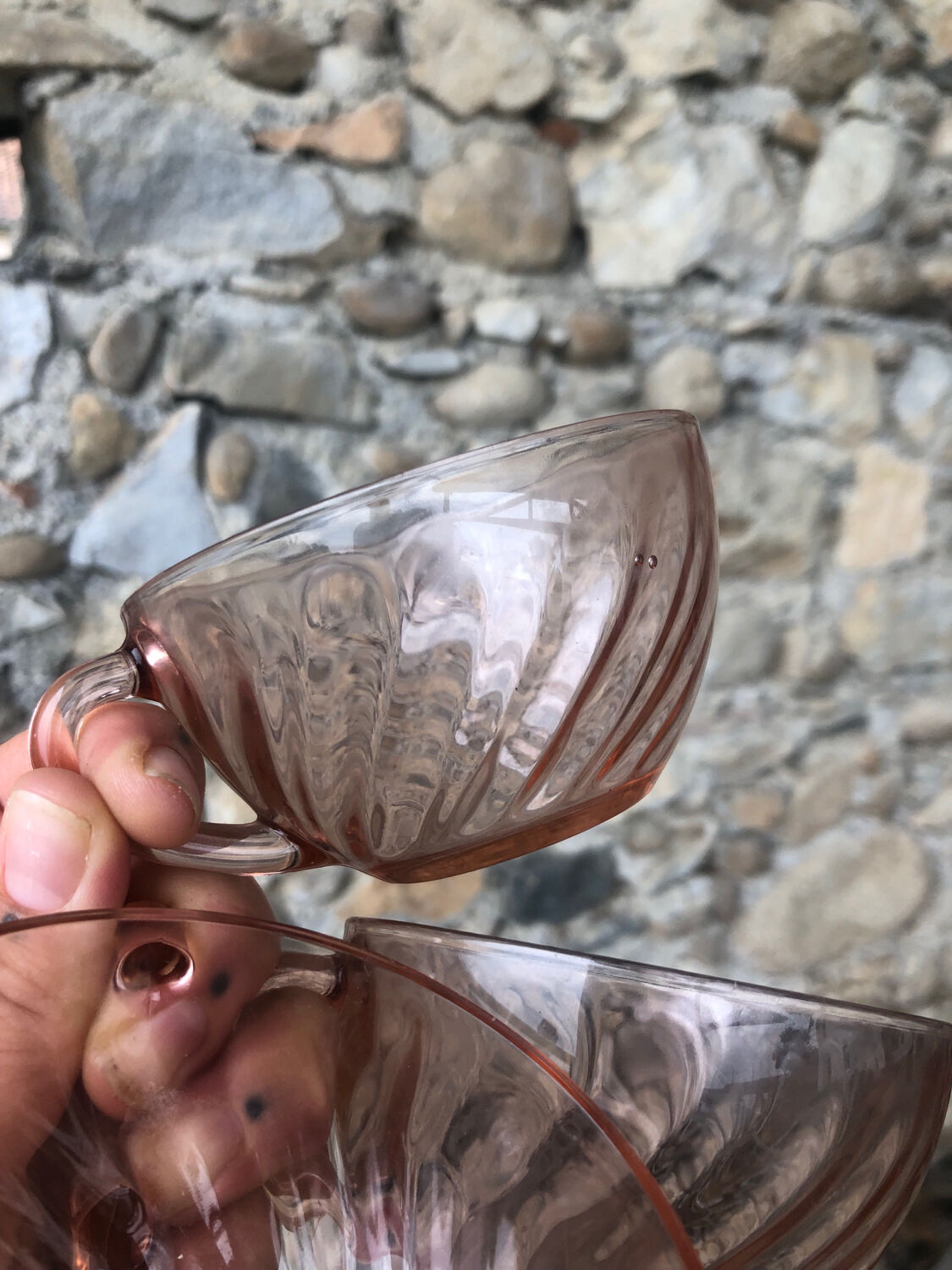 Cups + saucers • Arcoroc, rosaline