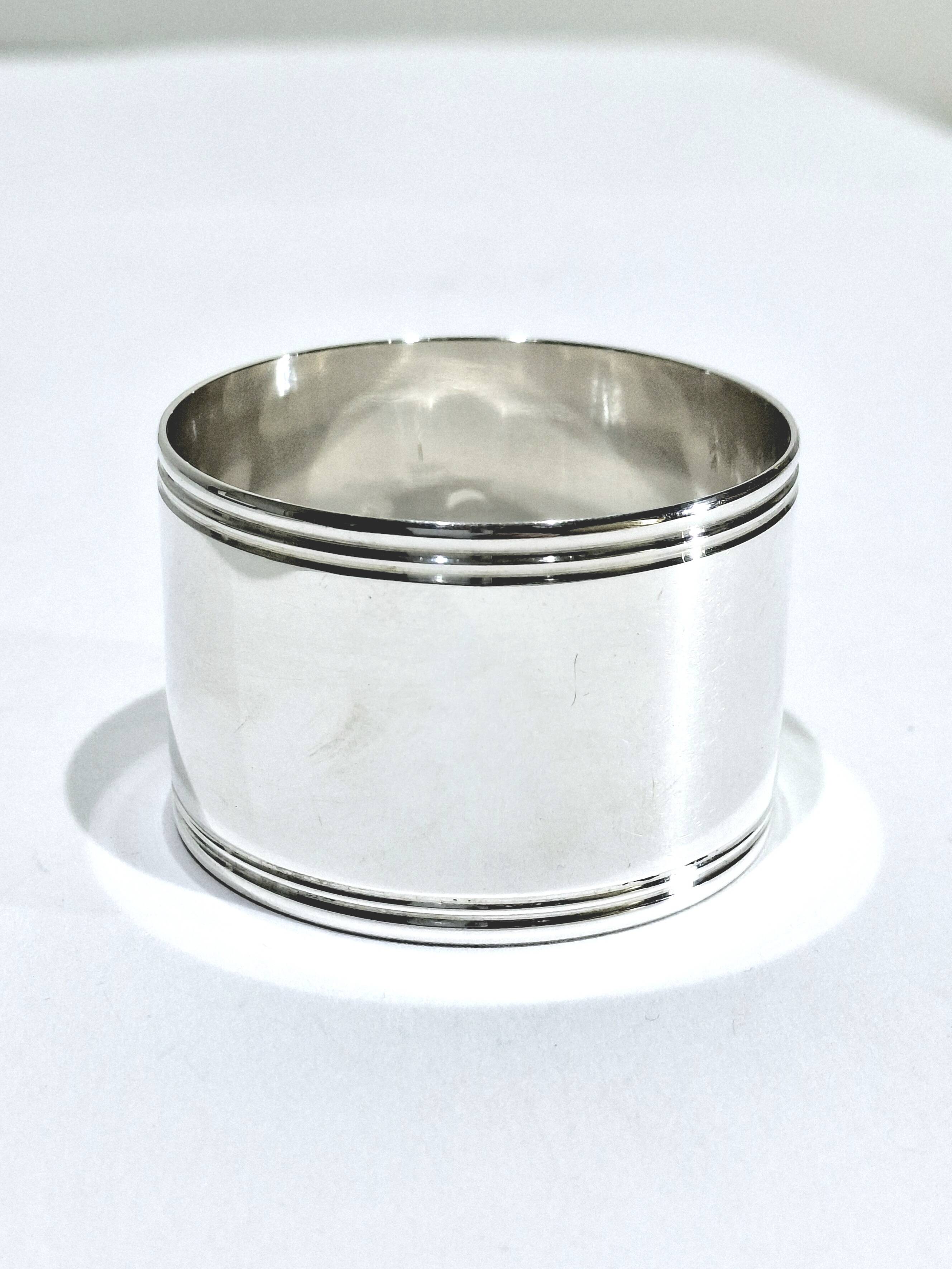 Christofle - rond de serviette en argent modèle cluny