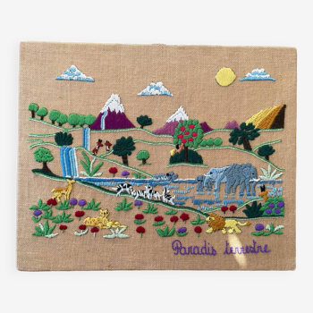 Artisanal embroidery “Terrestrial paradise”