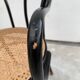 Fauteuil Thonet modèle 1018 en bois courbé noir et cannage 1930