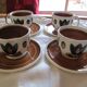 Kimono coffee service signed Boch. Vintage and trendy