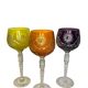 Tableware, set of six XXth century crystal Roemer glasses.