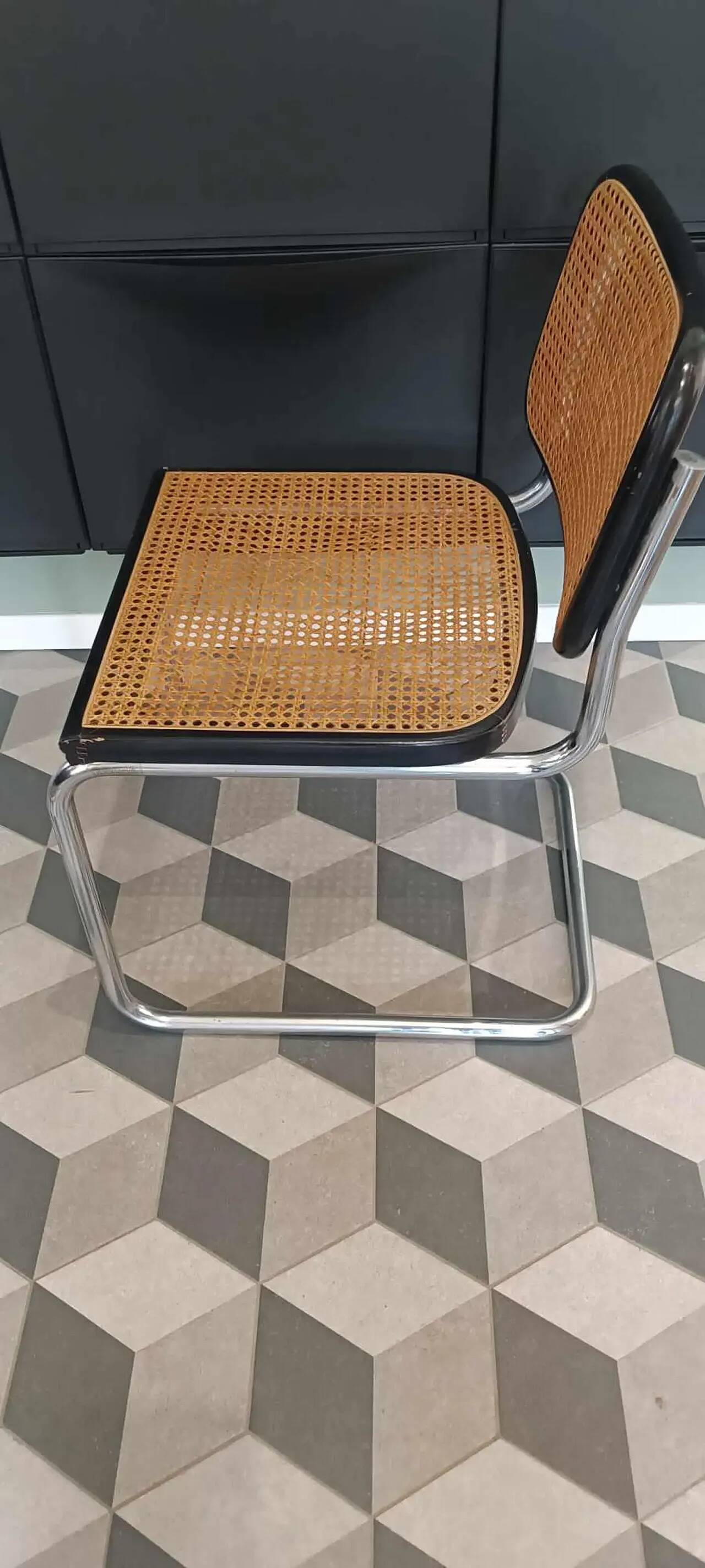 Table with 4 Cesca chairs by Marcel Breuer for Gavina, 1960s