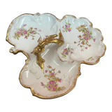 Servant appetizer sweets Limoges Gold and Flowers