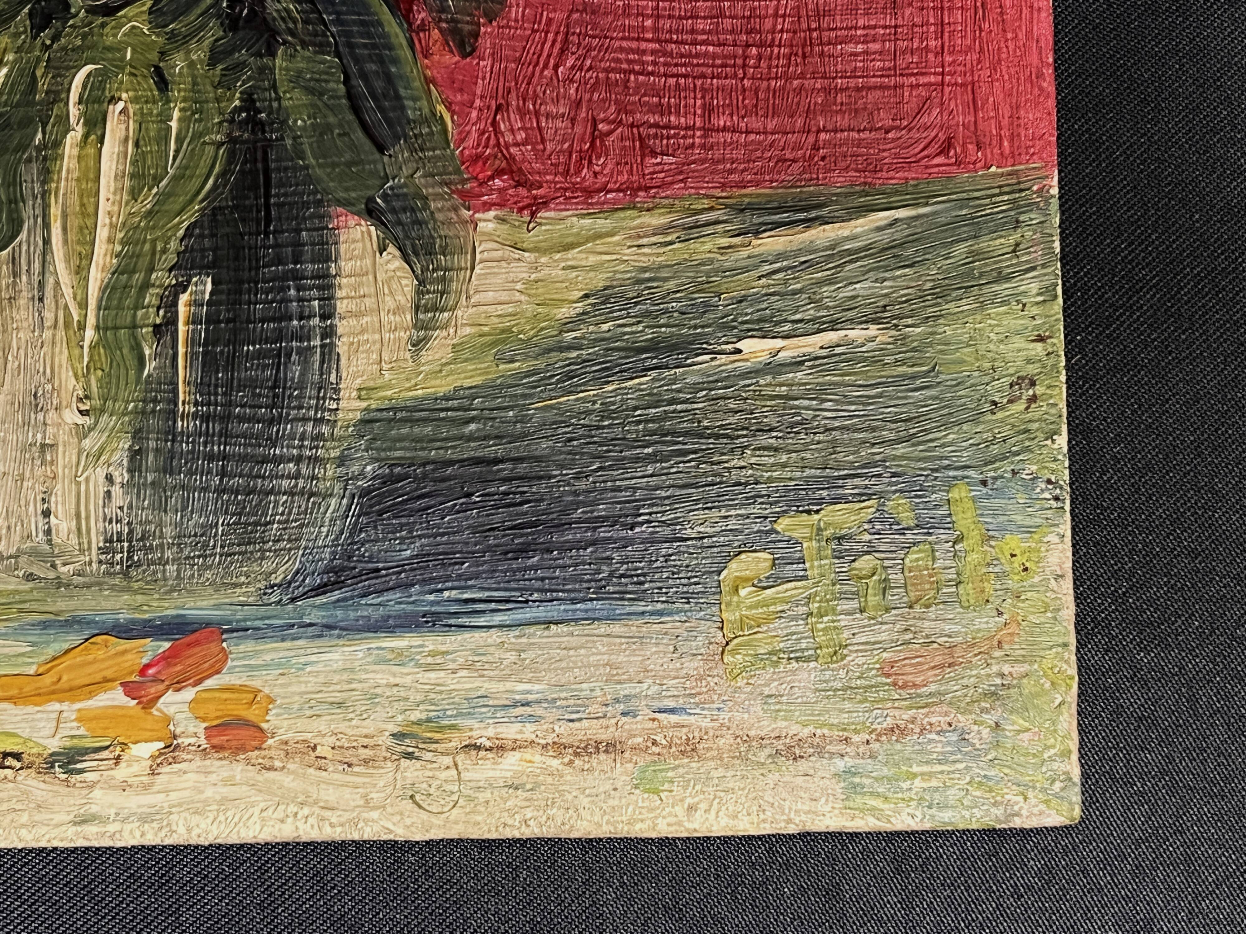 Oil on panel, pair of signed bouquet frames, early 20th century