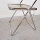 6 vintage Chairs Giancarlo Piretti "plia" 1970 chrome and Plexiglas