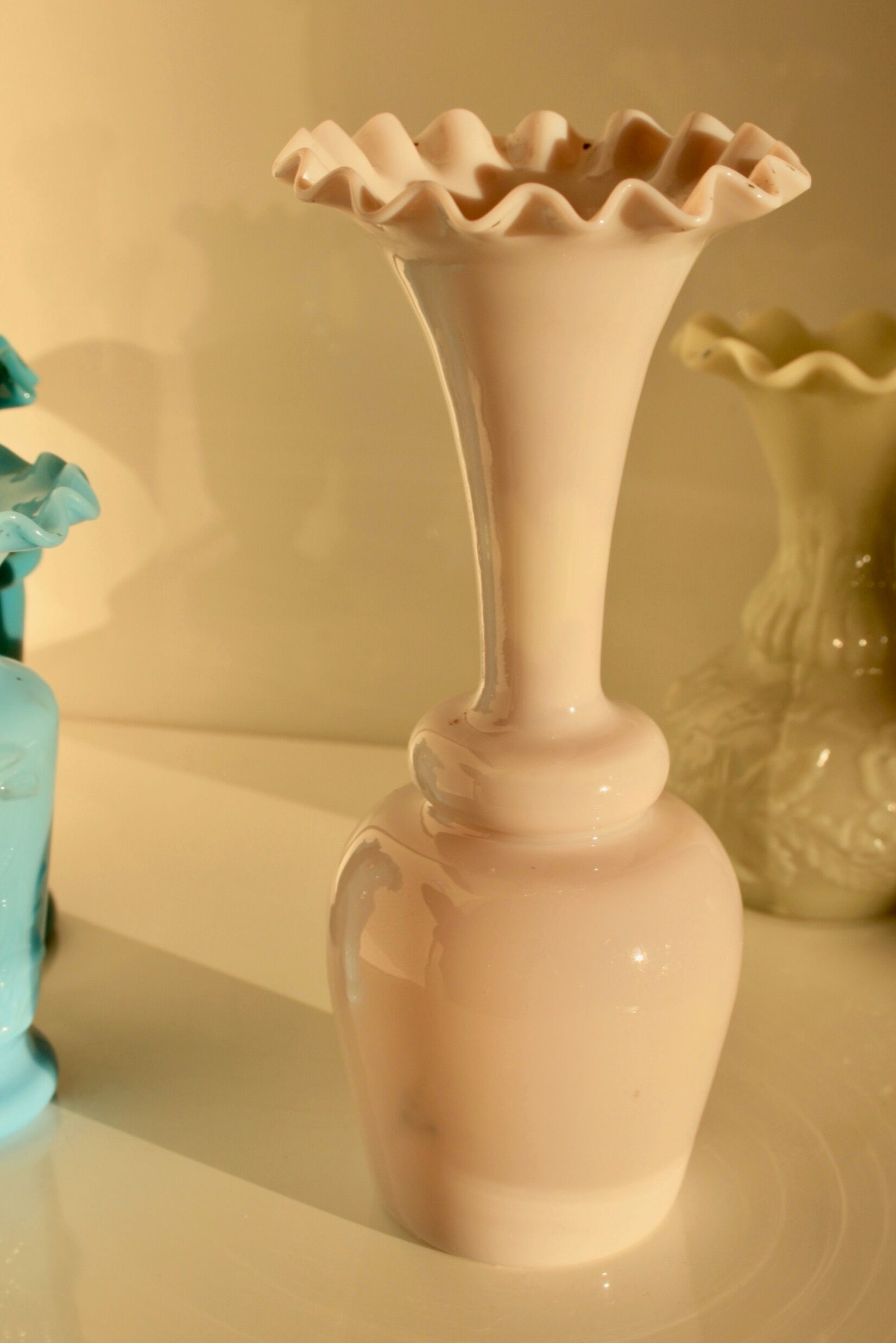Opaline vases lot of 4