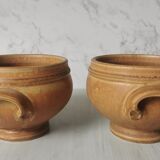 Vintage eared sandstone bowls