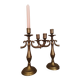 Pair of antique gilded brass candlesticks