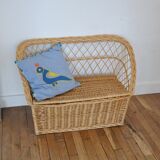 Rattan and wicker toy box