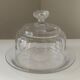 Beautiful cheese dome and its crystal tray