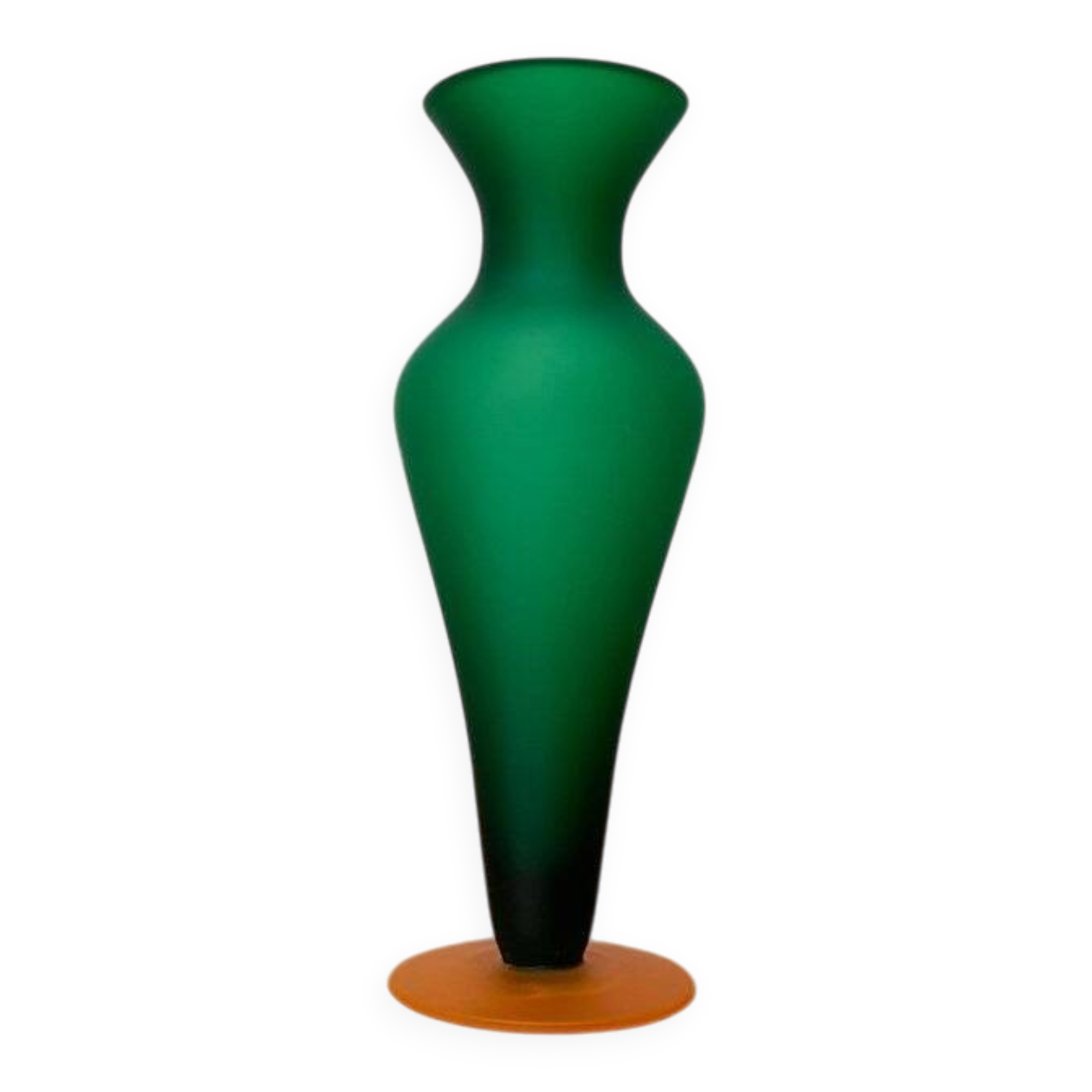 Glass vase from the Italian Satinato series attributed to Carlo Moretti, 1970s.