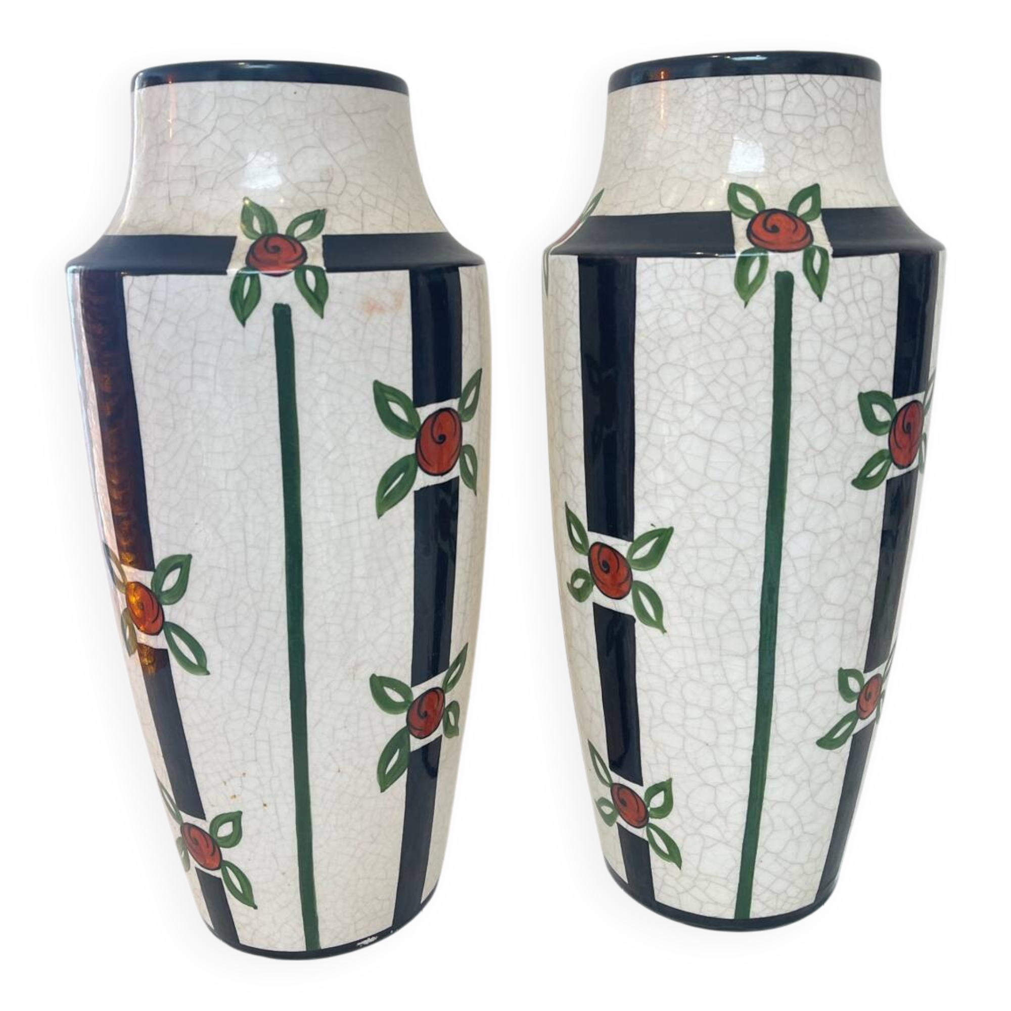 Paire de vases Art déco – Céramique d’Orchie, 1930