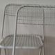 Set of 3 vintage white lacquered metal folding chairs Talin (Italy 70s)