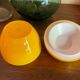 Vintage ice bucket yellow apple