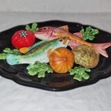 Plate slurry Vallauris fish from 1970