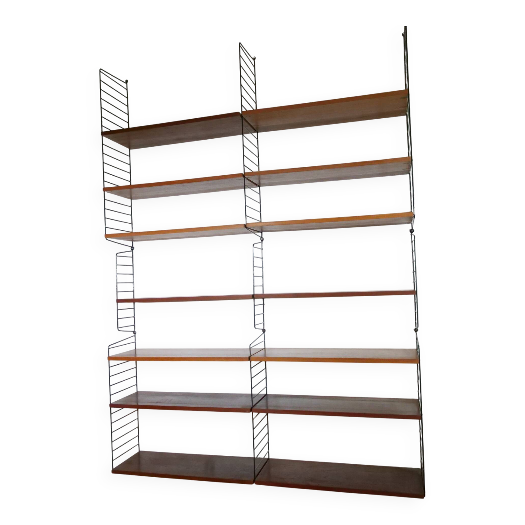 Étagère à cordes Modul Nisse en teck au design vintage des années 60