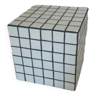 Cube bout de canape carrelage mosaïque