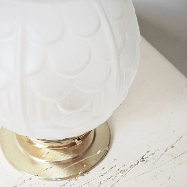 Lampe à poser art déco écailles de poisson