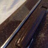 Small suitcase vintage wood and cardboard