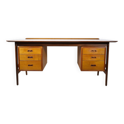 Bureau design vintage en teck par Arne Vodder et Anton Borg, 1960s
