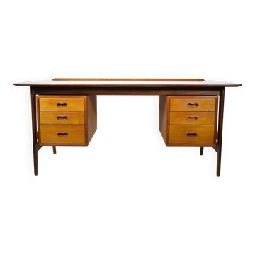 Bureau design vintage en teck par Arne Vodder et Anton Borg, 1960s