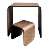 Child's Desk with Matching Stool in Curved Wood